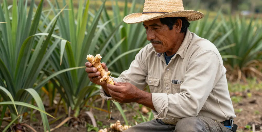 Harvested produce from the Chanchamayo plots
